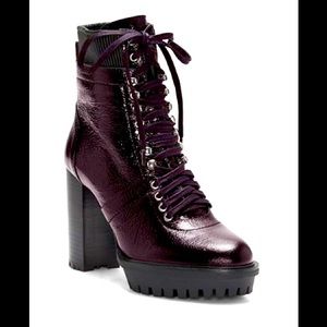 Vince Camuto Purple Lace Up Boots